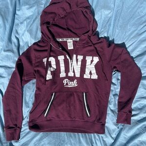 PINK Victoria's Secret Women's Maroon Hoodie